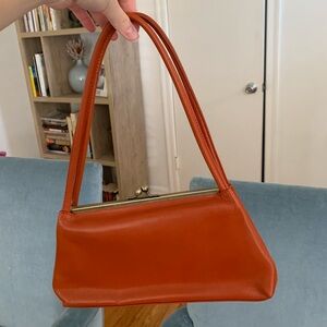 Vintage Structured Hobo Clasp Purse